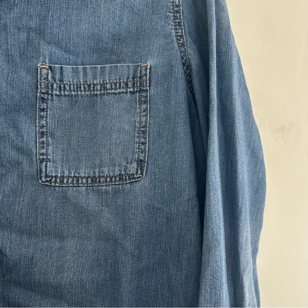 Universal Thread Hand Painted Leopard Button Up D… - image 8